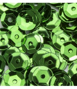 SEQUINS 6MM VERT CLAIR - 12 GR