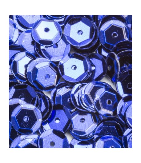 SEQUINS 6MM BLEU FONCE  - 12 GR