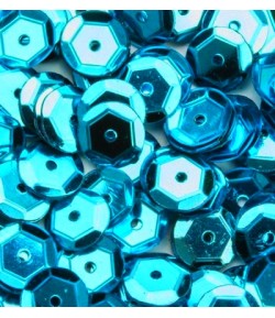 SEQUINS 6MM TURQUOISE  - 12 GR