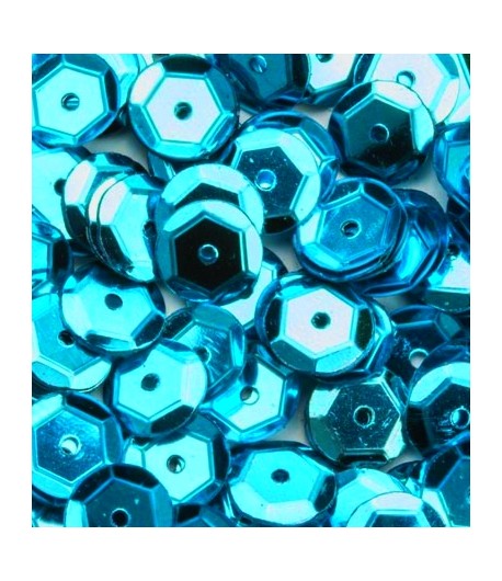 SEQUINS 6MM TURQUOISE  - 12 GR
