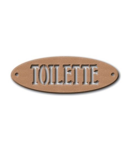 PLAQUE TOILETTE EN MEDIUM 30X10 CM