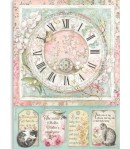 PAPIER DE RIZ A4 CLOCK - 21 X 29.7 - DFSA4513 - STAMPERIA