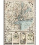 PAPIER DE RIZ A4 SIR VAGABOND MAP- 21 X 29.7 - DFSA4515 - STAMPERIA
