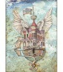 PAPIER DE RIZ A4 LADY VAGABOND FLYING SHIP - 21 X 29.7 - DFSA4521 - STAMPERIA