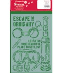 POCHOIR LADY VAGABOND ESCAPE THE ORDINARY  21X29.7CM KSG456