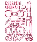 POCHOIR LADY VAGABOND ESCAPE THE ORDINARY  21X29.7CM KSG456