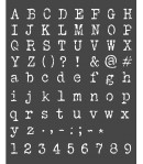 POCHOIR ALPHABET 20X25 EP 0.25 KSTD061 STAMPERIA