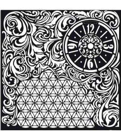 POCHOIR CLOCK AND TEXTURE 30X30 EP 0.25 KSTDG08