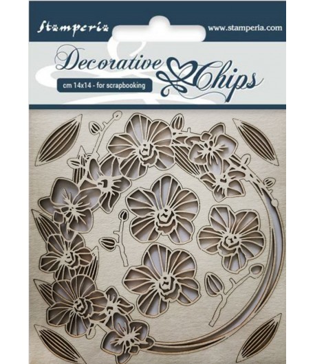 FORMES CARTON DECORATIVE CHIPS FLOWERS 14X14CM - SCB23