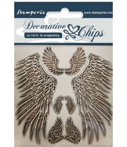 FORMES CARTON DECORATIVE CHIPS WINGS 14X14CM - SCB30