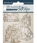 FORMES CARTON DECORATIVE CHIPS WELCOME 14X14CM - SCB31