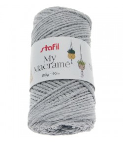 CORDON MACRAME GRIS CLAIR 2 MM - 100 GR