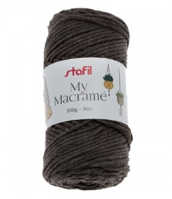 CORDON MACRAME ANTHRACITE 2 MM - 100 GR
