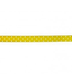 RUBAN A POIS JAUNE 1CM - 1 M