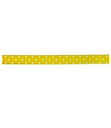 RUBAN POIS JAUNE 10MM - 1 M