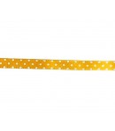 RUBAN POIS JAUNE D'OR 10MM - 1M