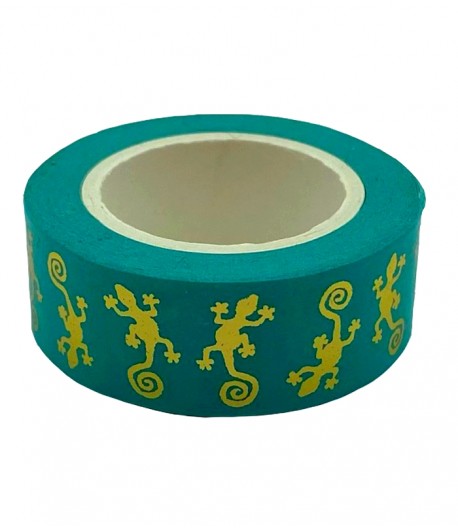 MASKING TAPE LEZARD OR TURQUOISE X 10 M