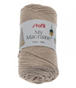 CORDON MACRAME CAMEL 2 MM - 100 GR