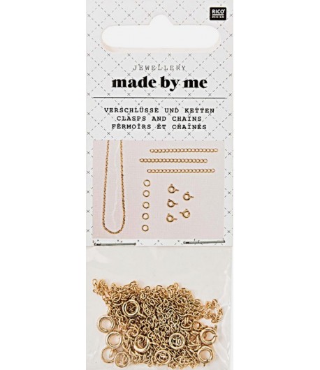 FERMOIRS ET CHAINES OR - 14 PIECES