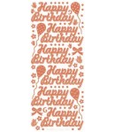 STICKERS HAPPY BIRTHDAY BRONZE