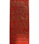 STICKERS HAPPY BIRTHDAY ROUGE/OR