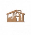 PLAQUE CRECHE EN MEDIUM 13.1X12CM