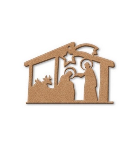 PLAQUE CRECHE EN MEDIUM 17.7X13.5CM