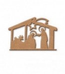 PLAQUE CRECHE EN MEDIUM 17.7X13.5CM