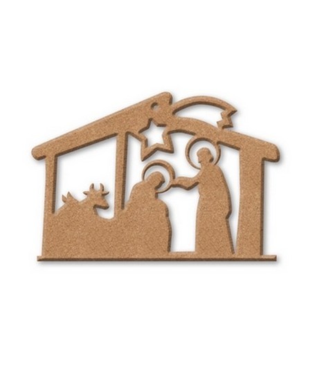 PLAQUE CRECHE EN MEDIUM 25X17.5CM