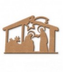 PLAQUE CRECHE EN MEDIUM 25X17.5CM