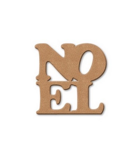 PLAQUE NOEL EN MEDIUM 9.5X9.7 CM