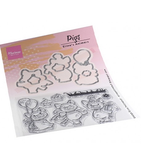 TAMPONS + DIES COCHONS - MARIANNE DESIGN