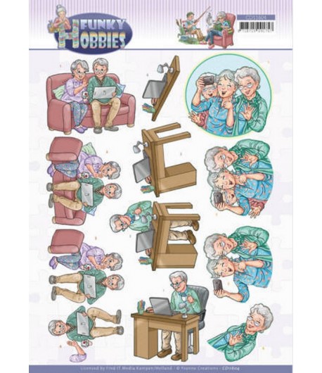 FEUILLE 3D FUNKY HOBBIES - SELFIE CD11604