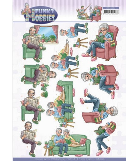 FEUILLE 3D FUNKY HOBBIES - CD11607