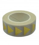 MASKING TAPE BLANC TRIANGLES OR X 10 M
