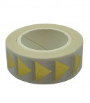 MASKING TAPE BLANC TRIANGLES OR X 10 M