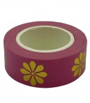 MASKING TAPE ROSE FLEURS OR X 10 M