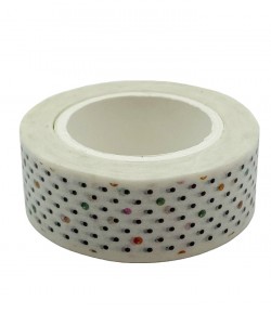 MASKING TAPE BLANC POIS X 10 M