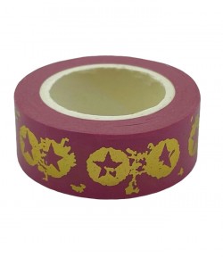 MASKING TAPE ROSE ETOILES OR X 10 M