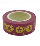 MASKING TAPE ROSE ETOILES OR X 10 M