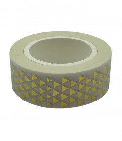 MASKING TAPE BLANC PETITS TRIANGLES OR X 10 M