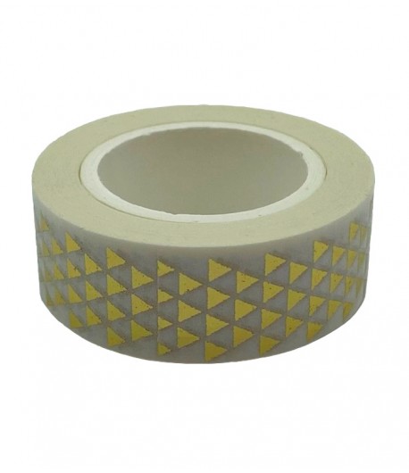 MASKING TAPE BLANC PETITS TRIANGLES OR X 10 M