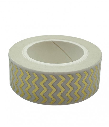 MASKING TAPE BLANC CHEVRONS OR X 10 M