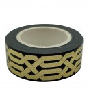 MASKING TAPE NOIR MOTIFS OR X 10 M
