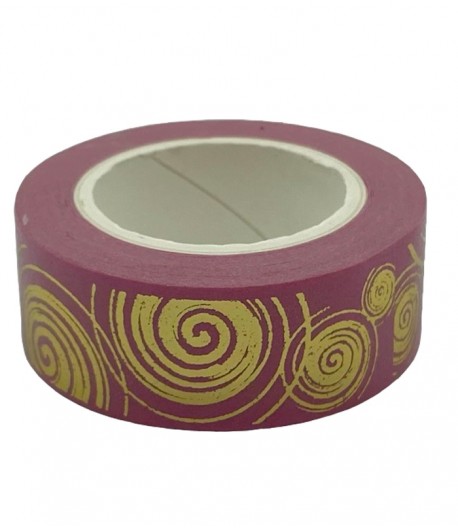 MASKING TAPE ROSE SPIRALES OR X 10 M