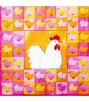 SERVIETTE POULE ET POUSSINS