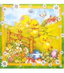 SERVIETTE LES 3 POUSSINS