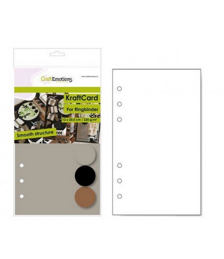 PAGES PLANNER - A5 12 X 20.5 CM -NOIR/KRAFT/ GRIS X 12