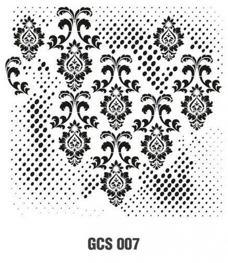 POCHOIR 25 X 25 CM MIXED MEDIA  - GRUNGE 07