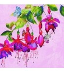 SERVIETTE FUSCHIAS ROSES
